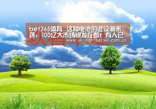 bet365体育-这种电池的退役潮来袭,100亿大市场爆发在即!有人已从中“赚”到了...(图4) bet365官网